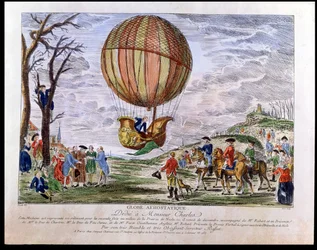 Der zweite Aufstieg im Feld von Nesle durch Jacques Charles (1746-1823) am 1. Dezember 1783